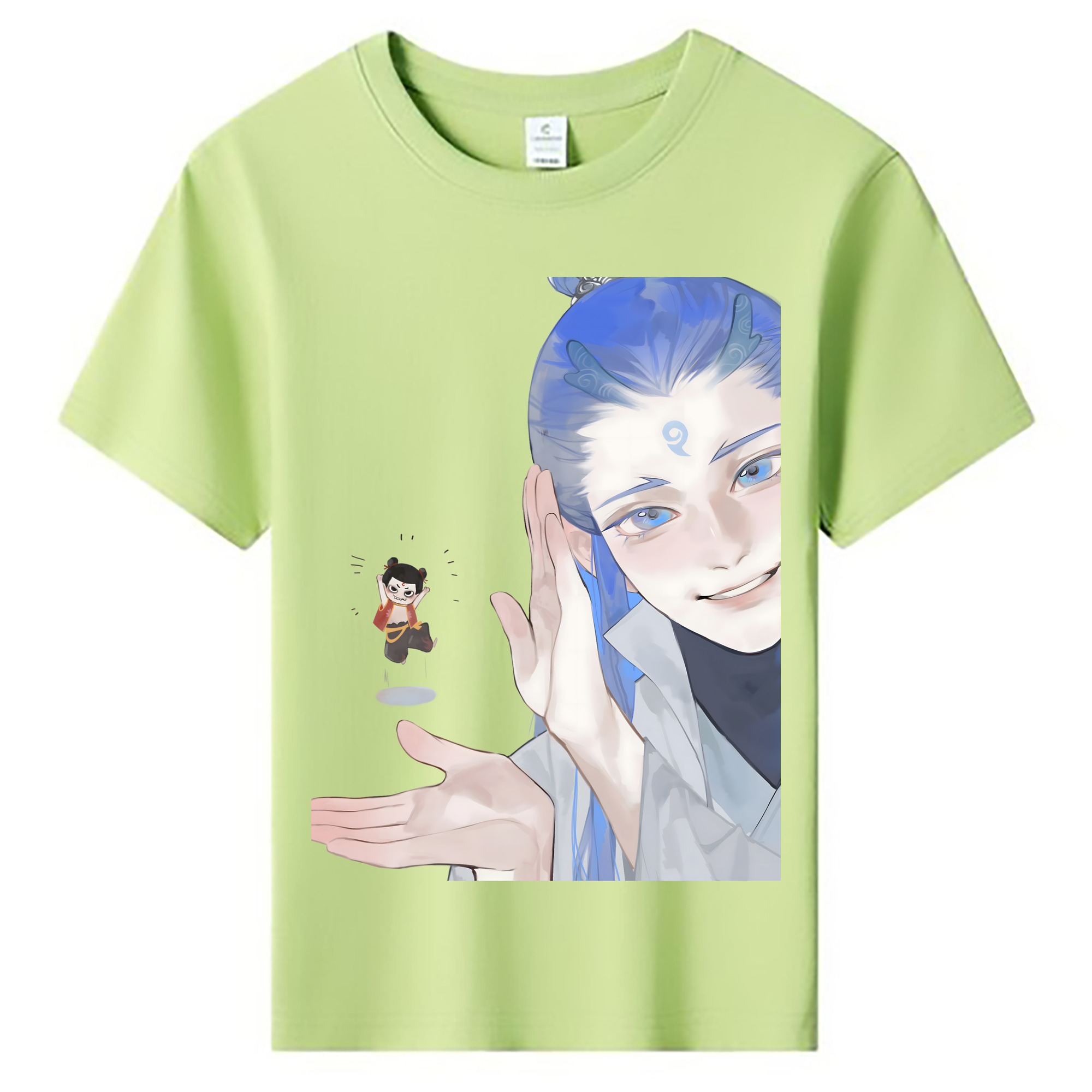 （画像用） Ne Zha 2 ナタ 魔童の大暴れ 綿100％キッズTシャツ（フロントプリント）
